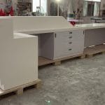 Corian karşılama bankosu imalatı